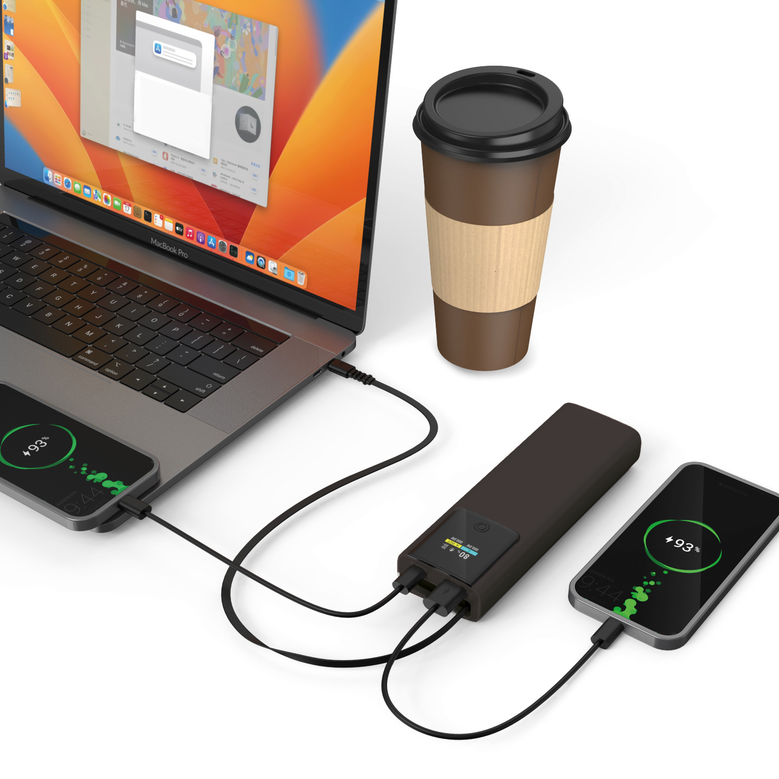 AKYAKA 20.000 MAH SİYAH POWERBANK