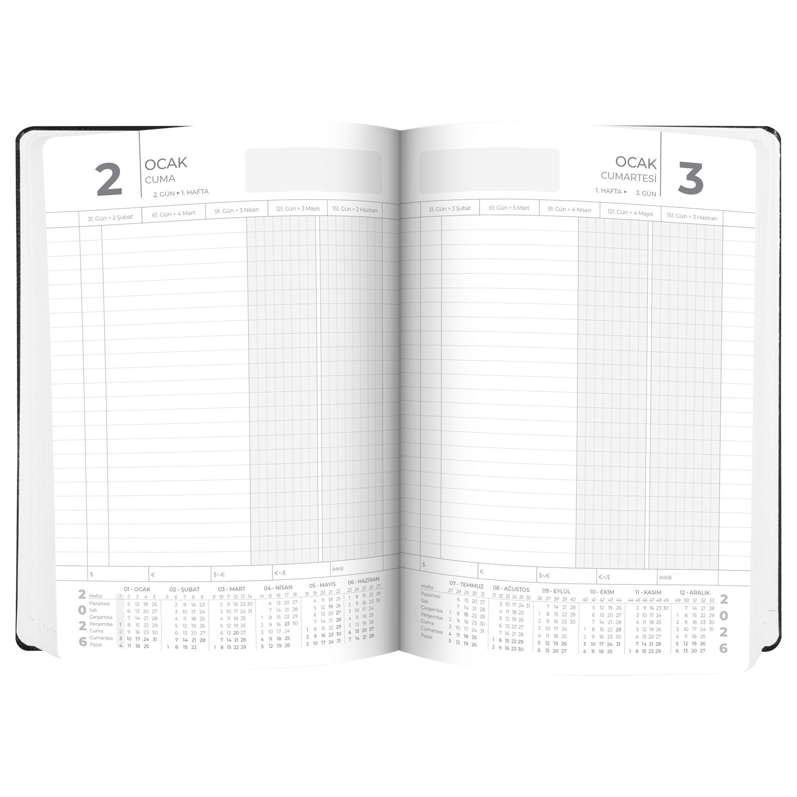 KIZILTEPE SİYAH TİCARİ AJANDA (17X24 CM)