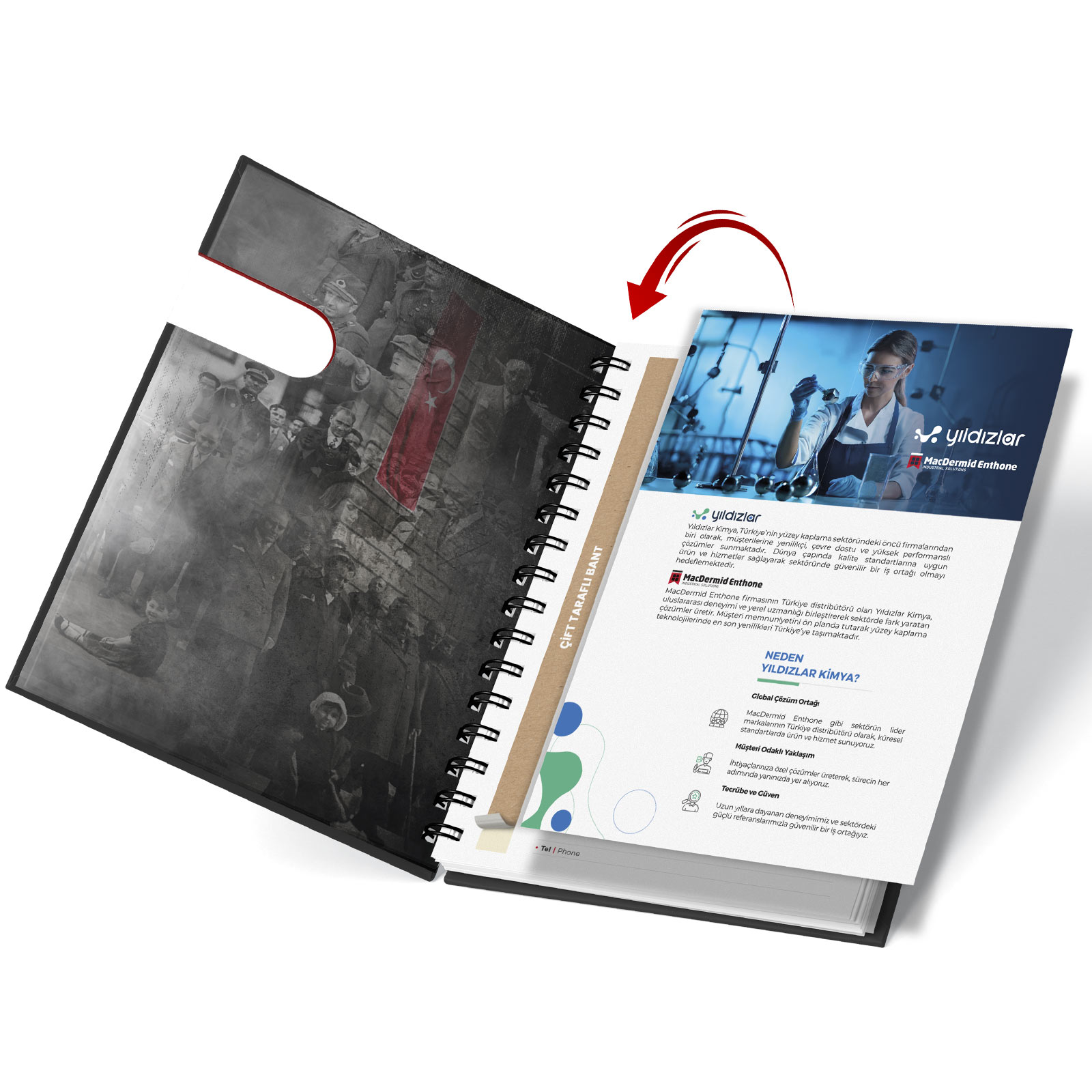 PARLA KUŞE MUKAVVA SIVAMA SPİRALLİ DEFTER (15X21CM)