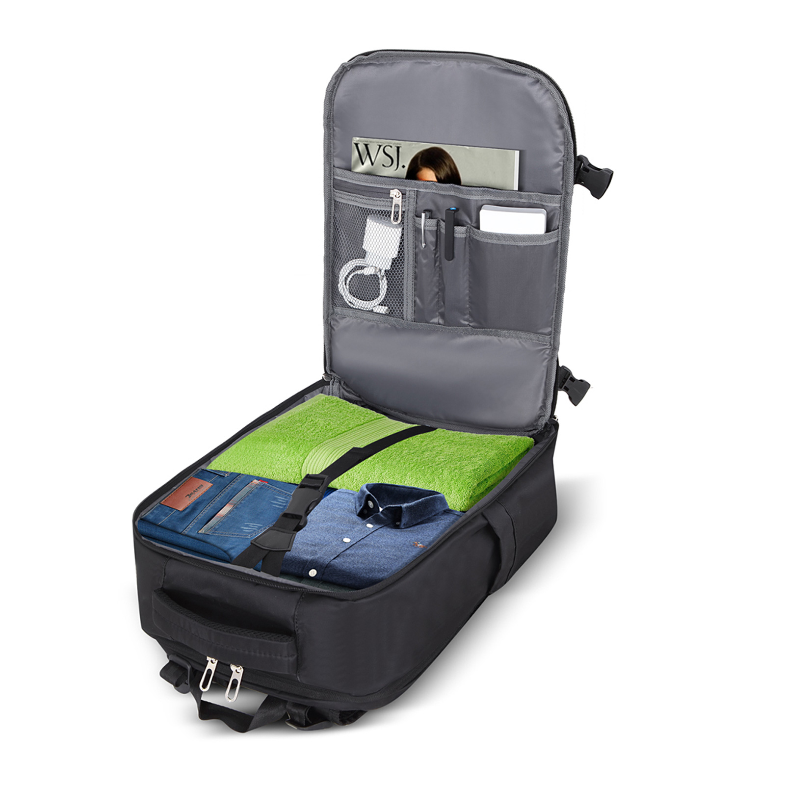 GEZGİN SİYAH LAPTOP BÖLMELİ SIRT ÇANTASI