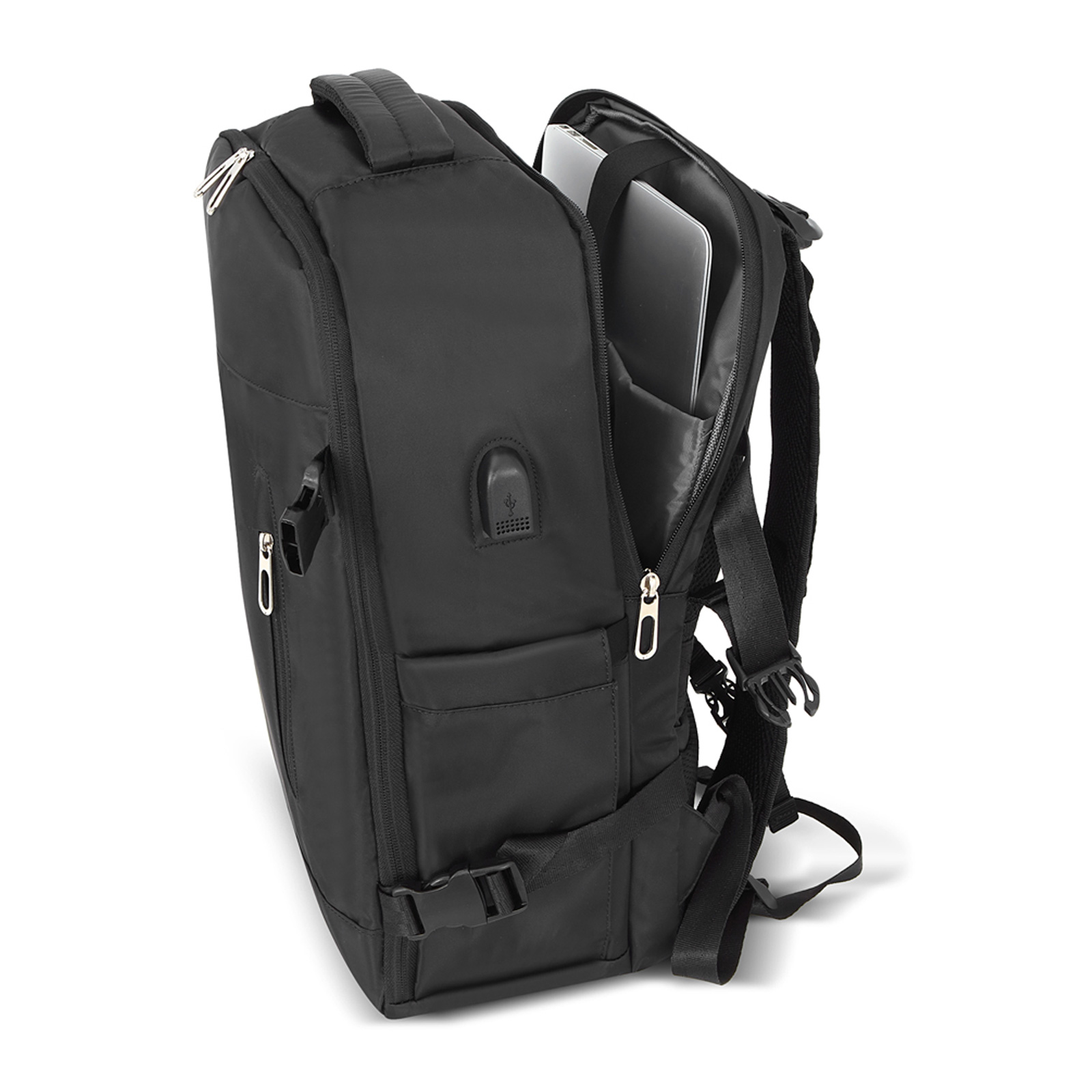 GEZGİN SİYAH LAPTOP BÖLMELİ SIRT ÇANTASI