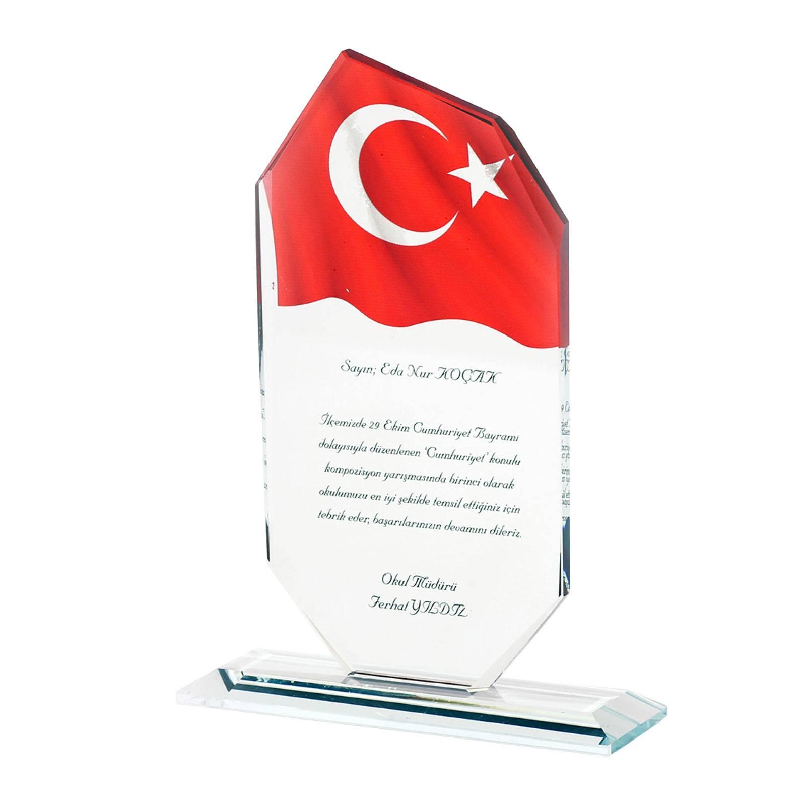OSKAY ŞEFFAF KRİSTAL PLAKET