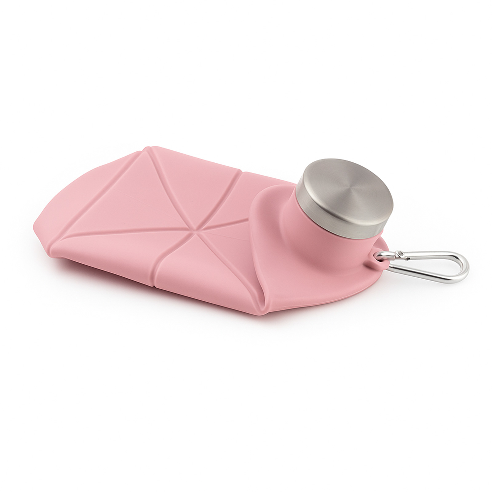 AYDENİZ PEMBE 700 ML KATLANABİLİR SİLİKON MATARA